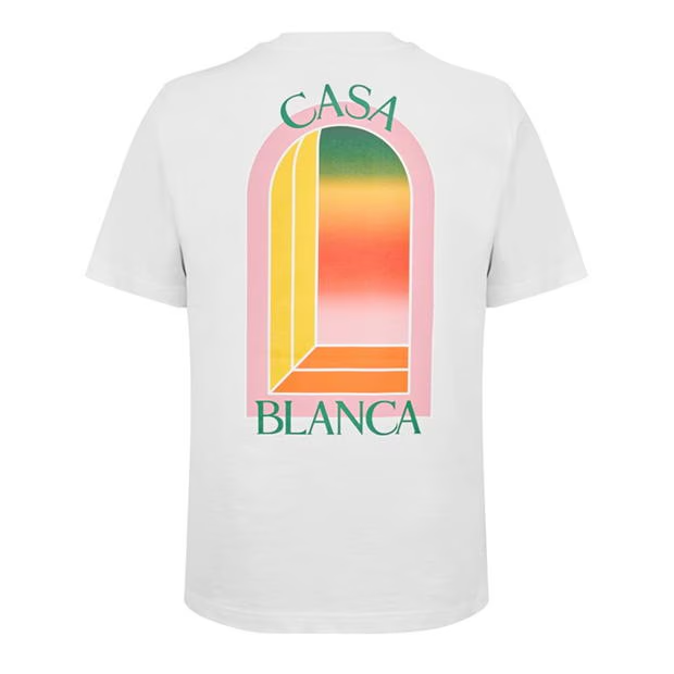 Casablanca Mirror T Shirt White/Pink