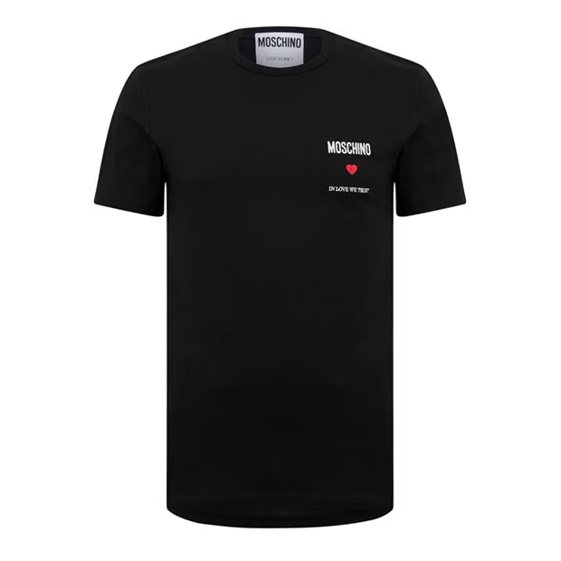 Moschino Love Logo T Shirt Black