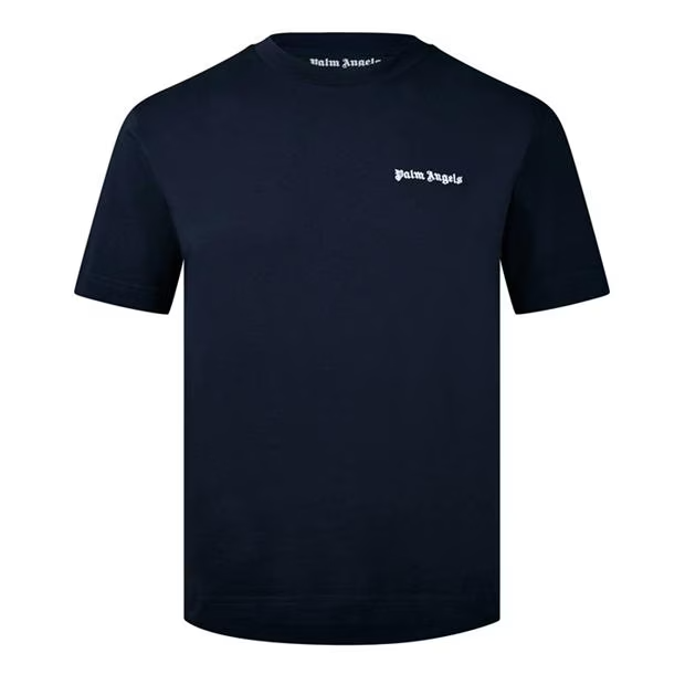Palm Angels Logo T Shirt Navy