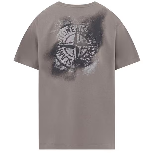Stone Island Camo Print T Shirt Tortora