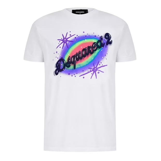 DSquared2 Shine Print T-Shirt White