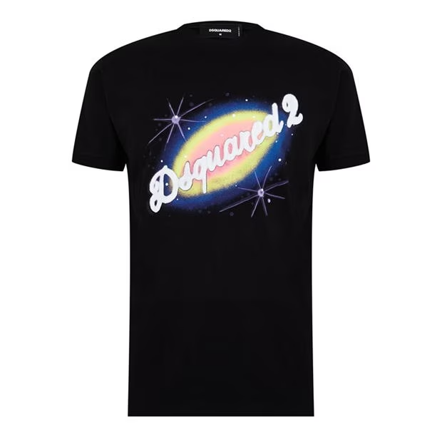 DSquared2 Shine Print T-Shirt Black