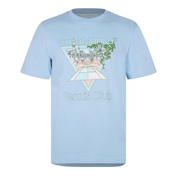 Casablanca New Tennis T Shirt Pastel Blue