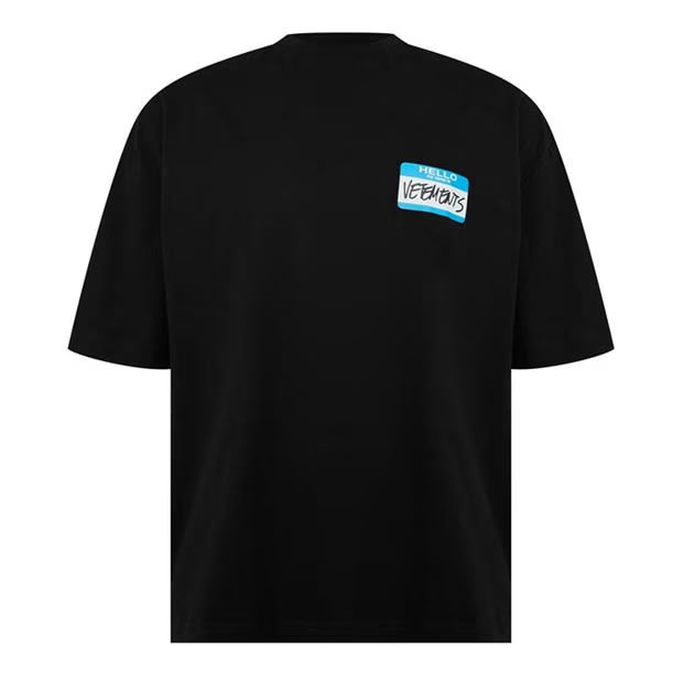 Vetements Vete Name T Shirt Black