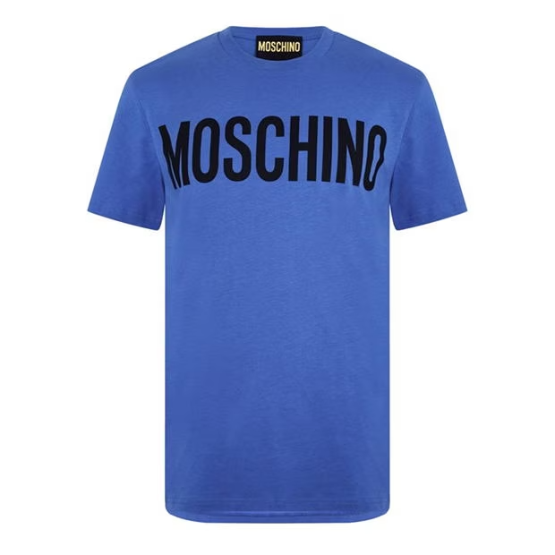 Moschino Logo T Shirt Blue
