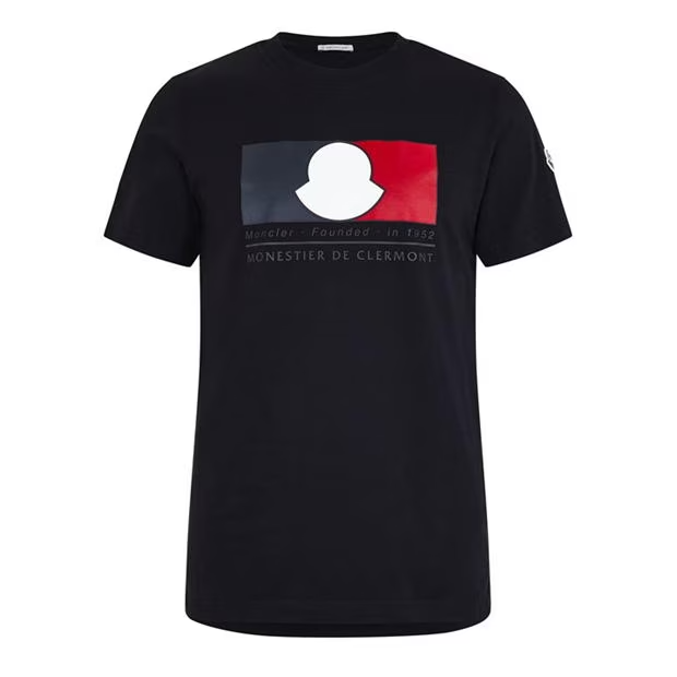 Moncler Patch Print T-Shirt Navy