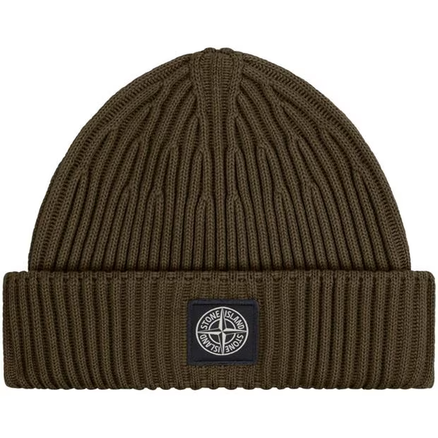 Stone Island Wool Hat Olive