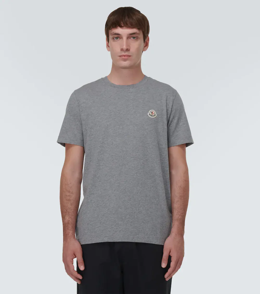 Moncler. Logo T Shirt Grey