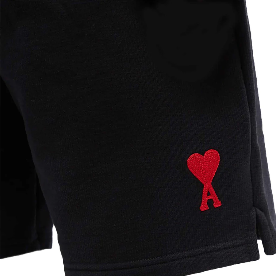 Ami Paris Logo Shorts Black