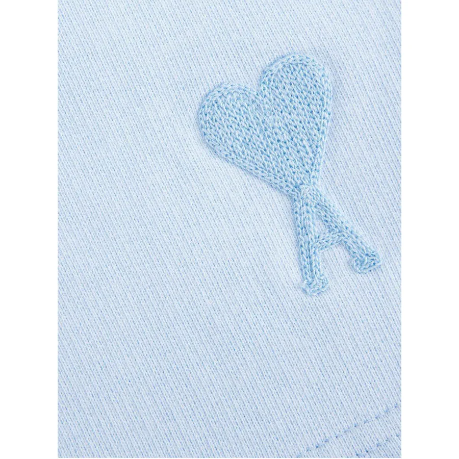 Ami Paris Logo Shorts Pale Blue
