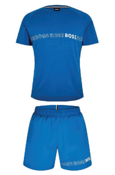 Hugo Boss Shorts Set Mid Blue