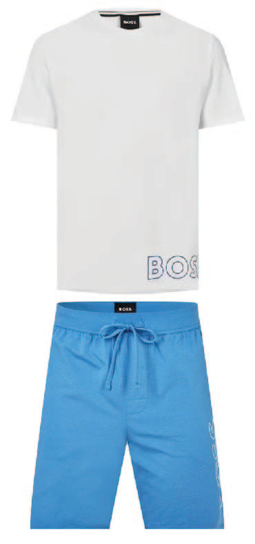Hugo Boss Identity Shorts Set Blue/White