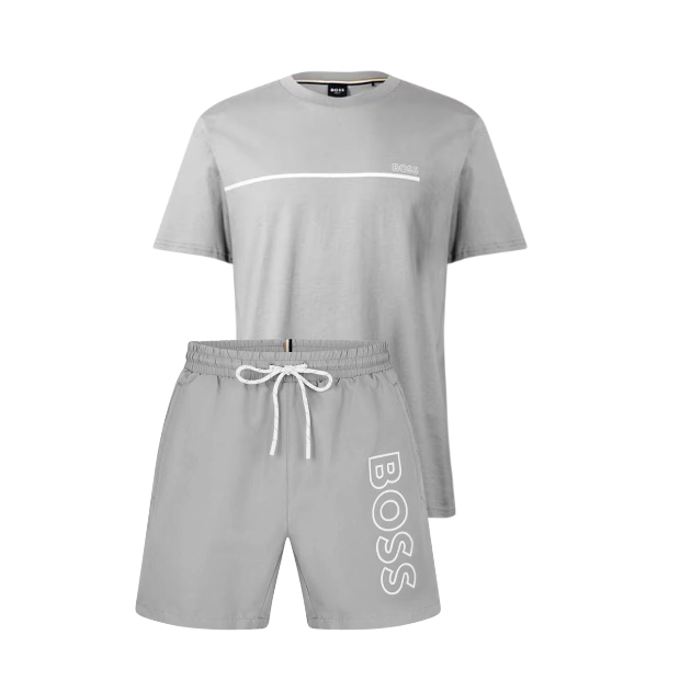 Hugo Boss Storm Shorts Set Grey