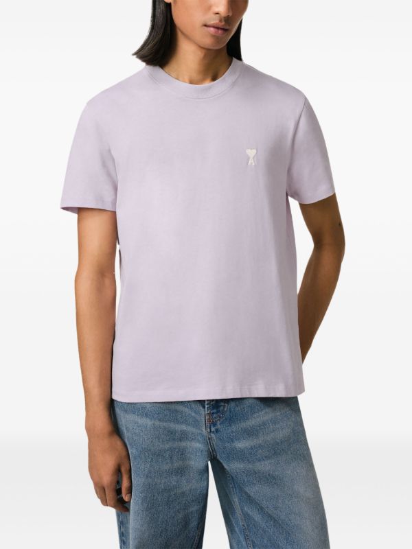 Ami Paris Logo T Shirt Lilac