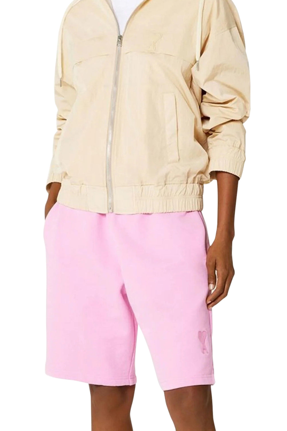 Ami Paris Logo Shorts Pink