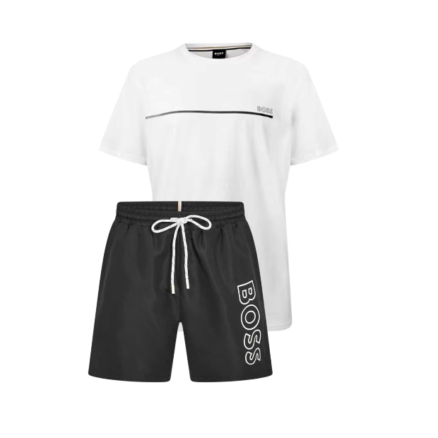 Hugo Boss Storm Shorts Set Black/White