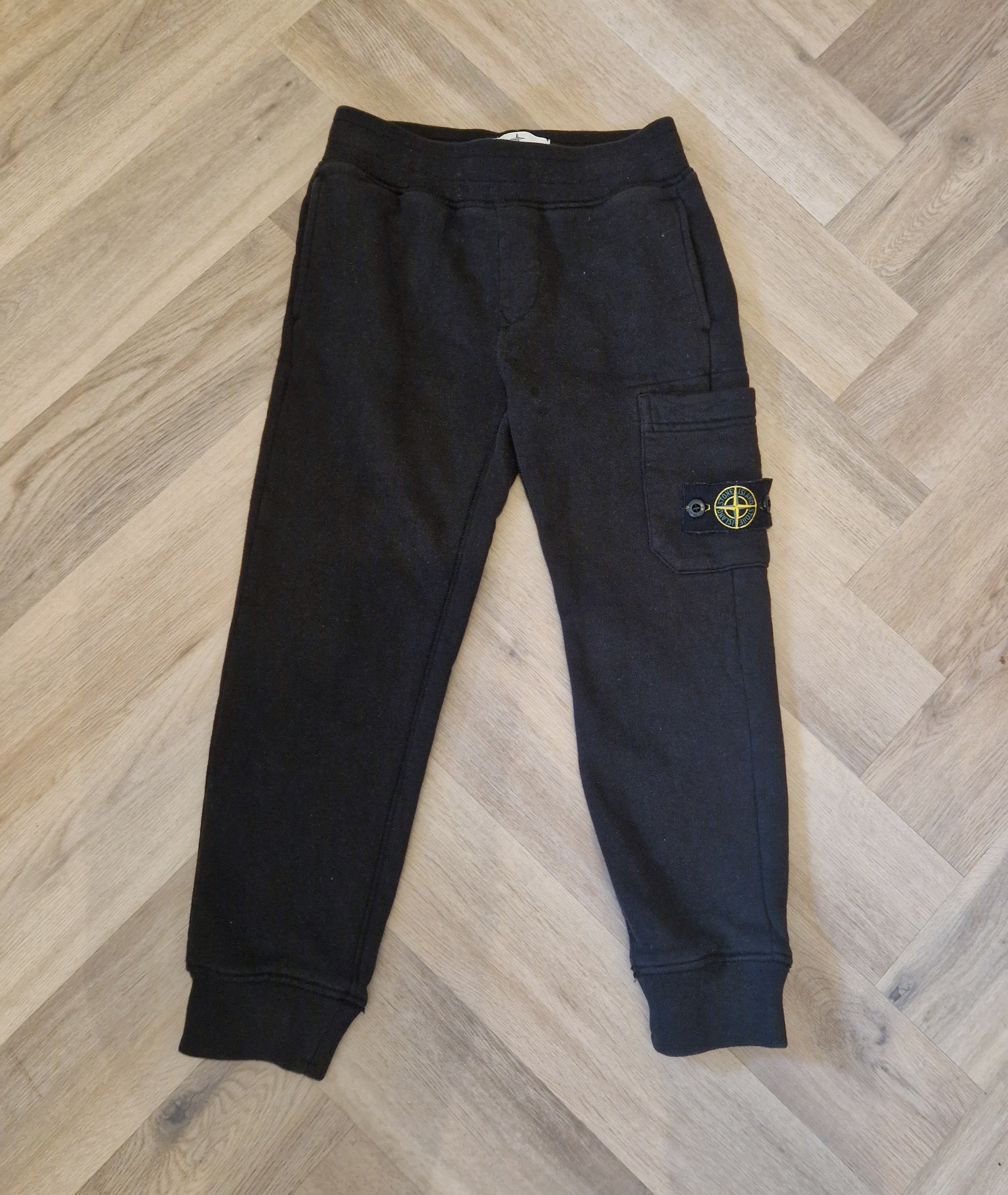 Kids Stone Island Joggers Black Pre-Owned