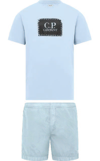 CP Company Patch Shorts Set Sky