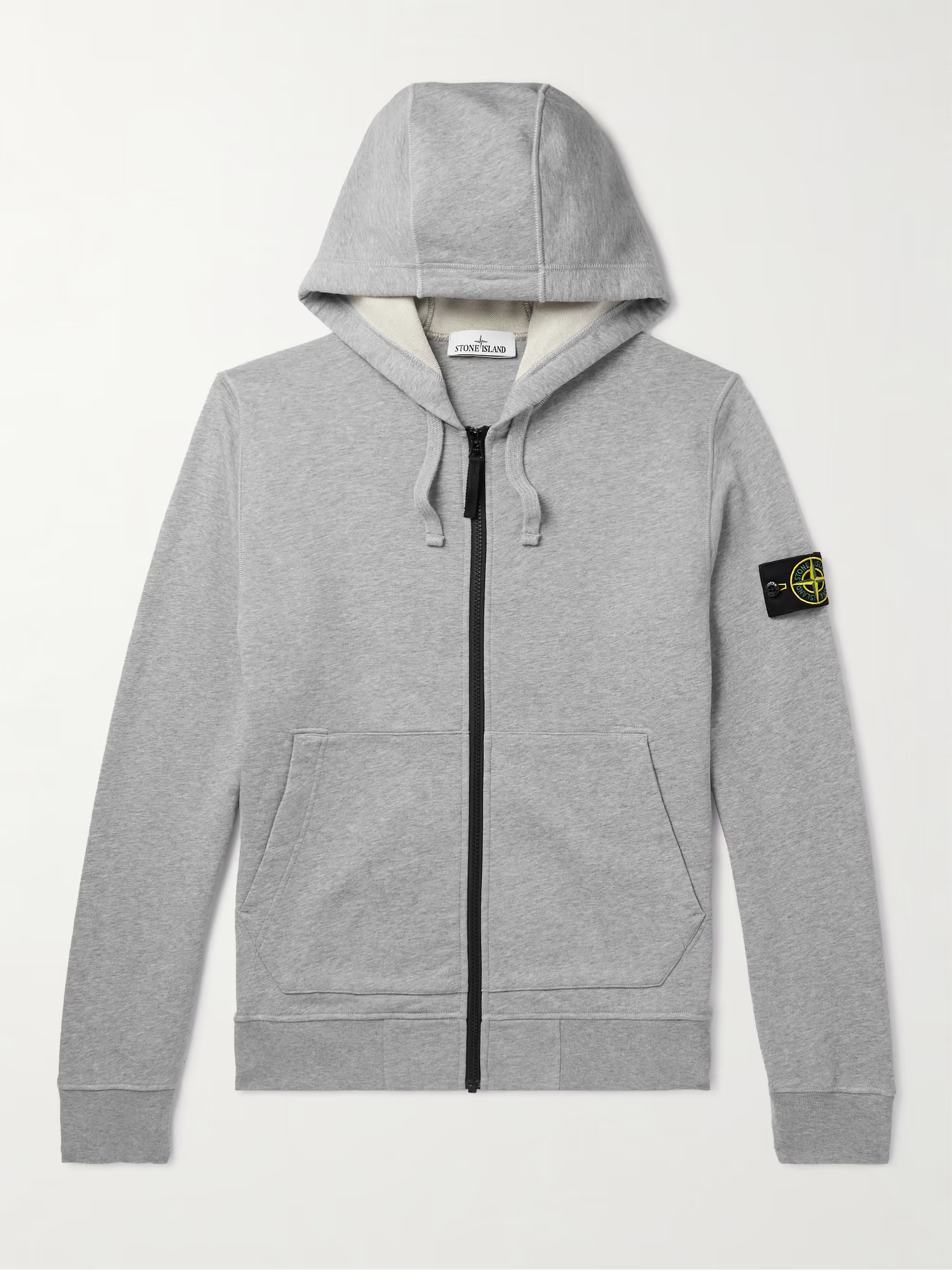 Stone Island Zip Hoodie Grey