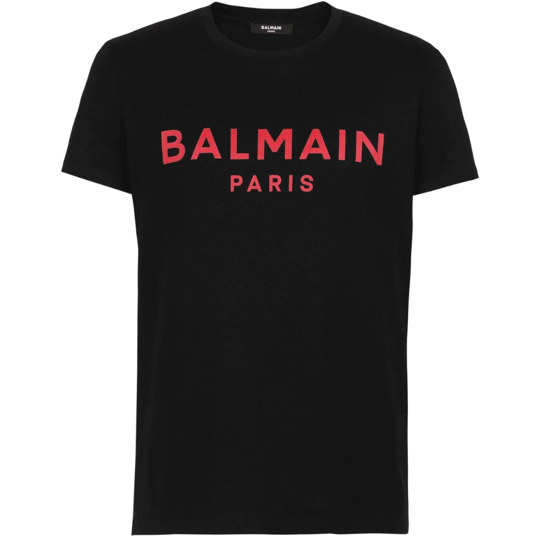 Balmain Logo T-Shirt Black/Red