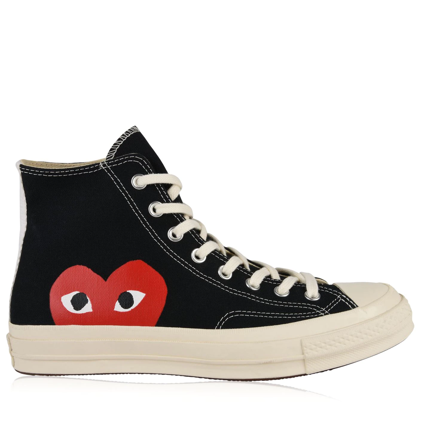Comme Des Garcons Play High Top Trainers Black