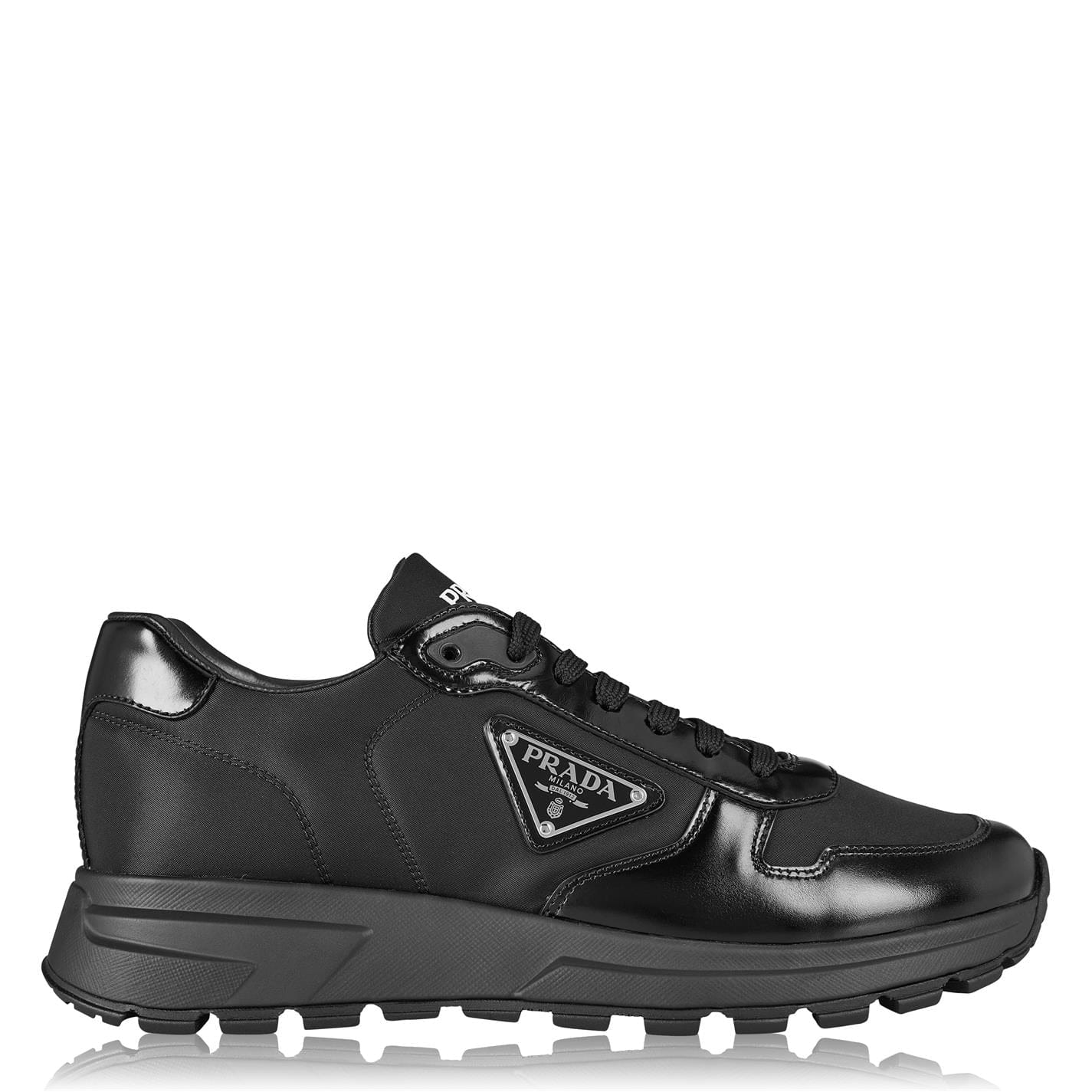 Prada Triangle Logo Trainers Black