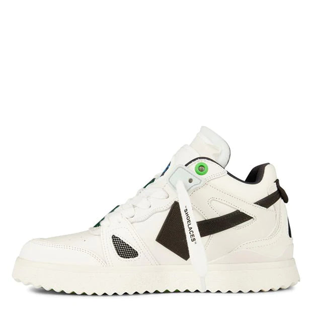 Off White Mid Top Trainers White