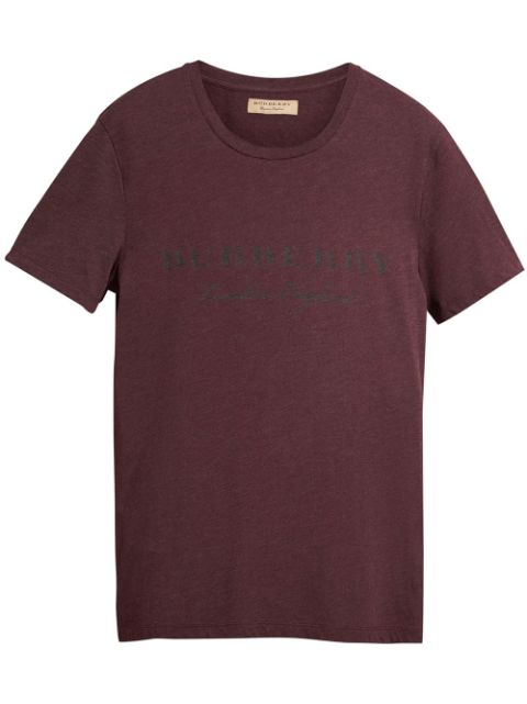 Burberry London T Shirt Burgundy