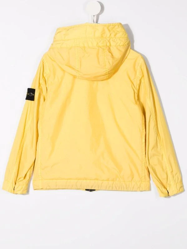 Kids Stone Island Windbreaker Jacket Lemon