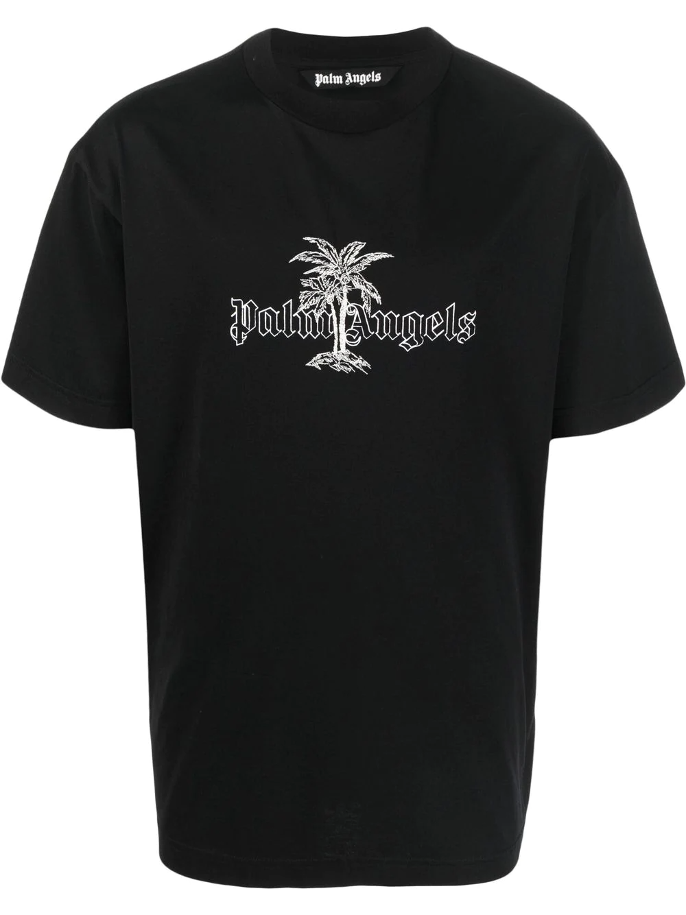 Palm Angels Outline Logo T Shirt Black