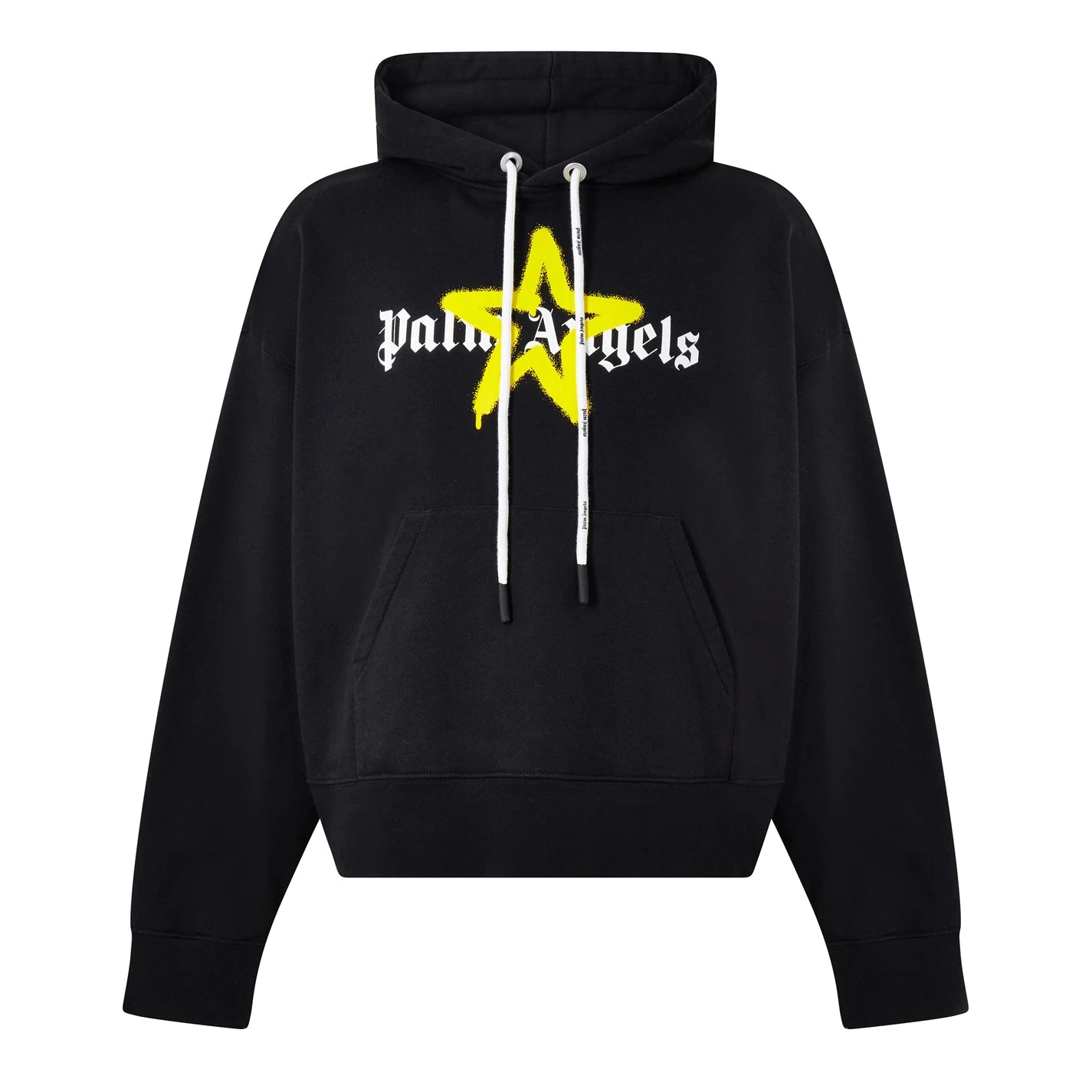 Palm Angels Star Spray Hoodie Black (Oversize Fit)