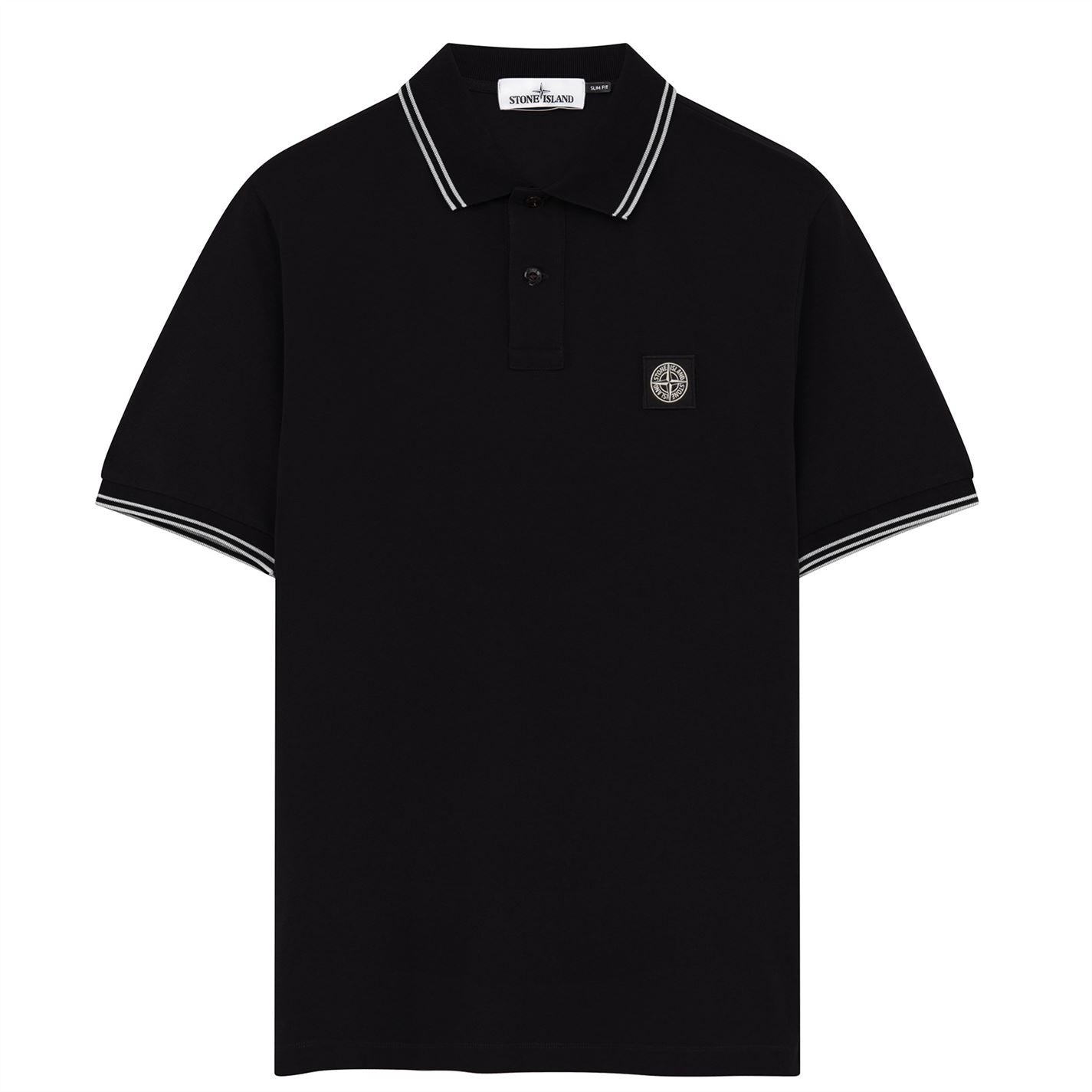 Stone Island Polo T Shirt Black – Klay UK