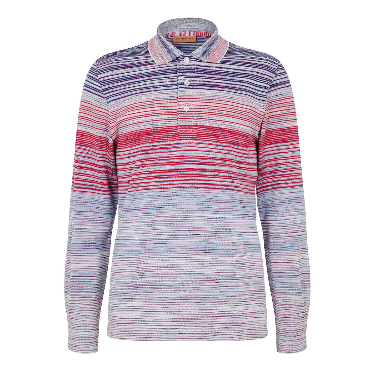 Missoni Mix Long sleeve Polo Shirt Red