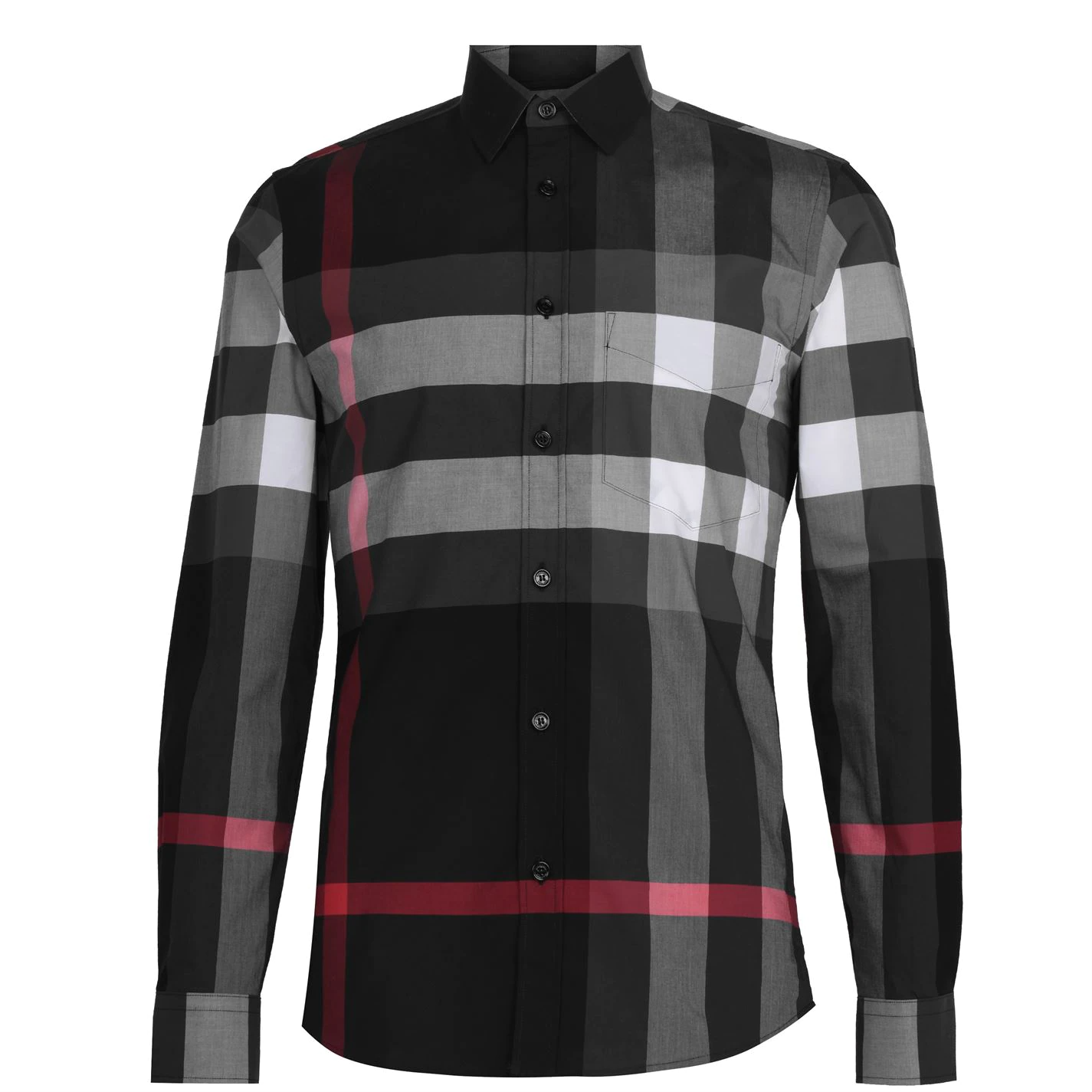 Burberry Somerton Check Shirt Charcoal