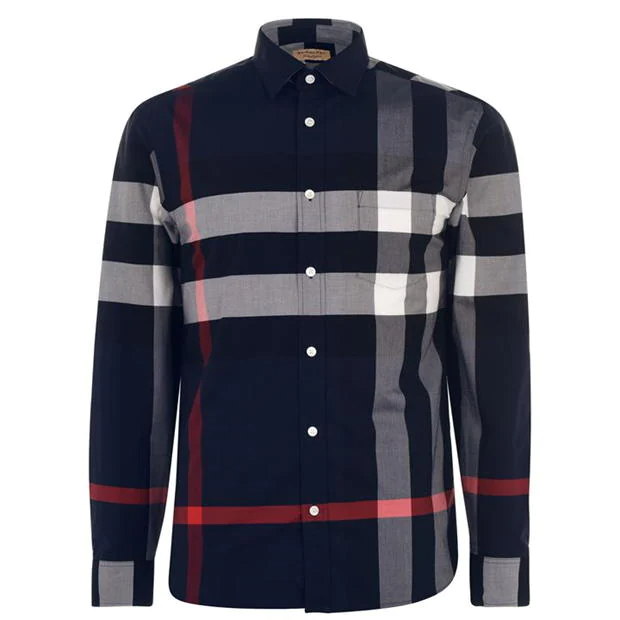 Burberry Somerton Check Shirt Navy