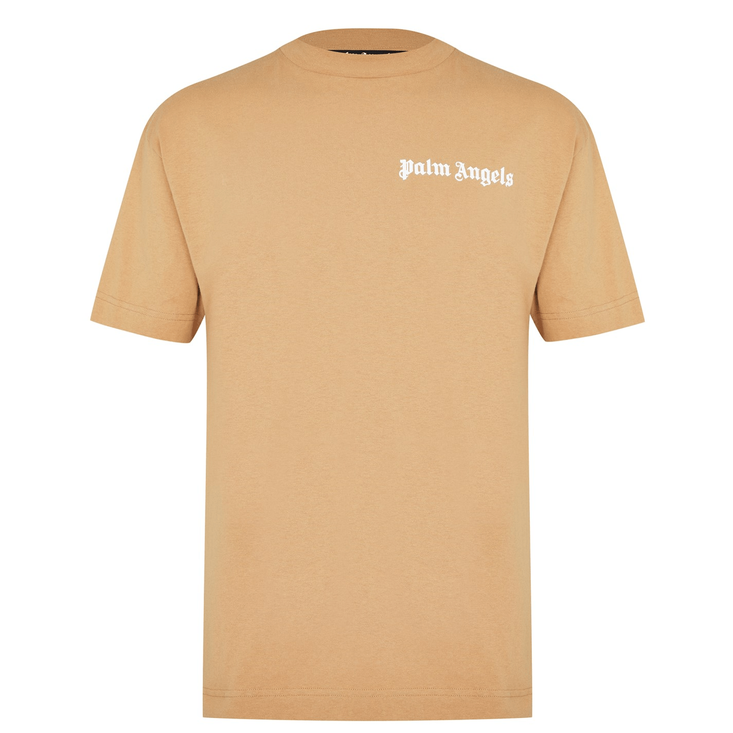 Palm Angels Logo T Shirt Tan