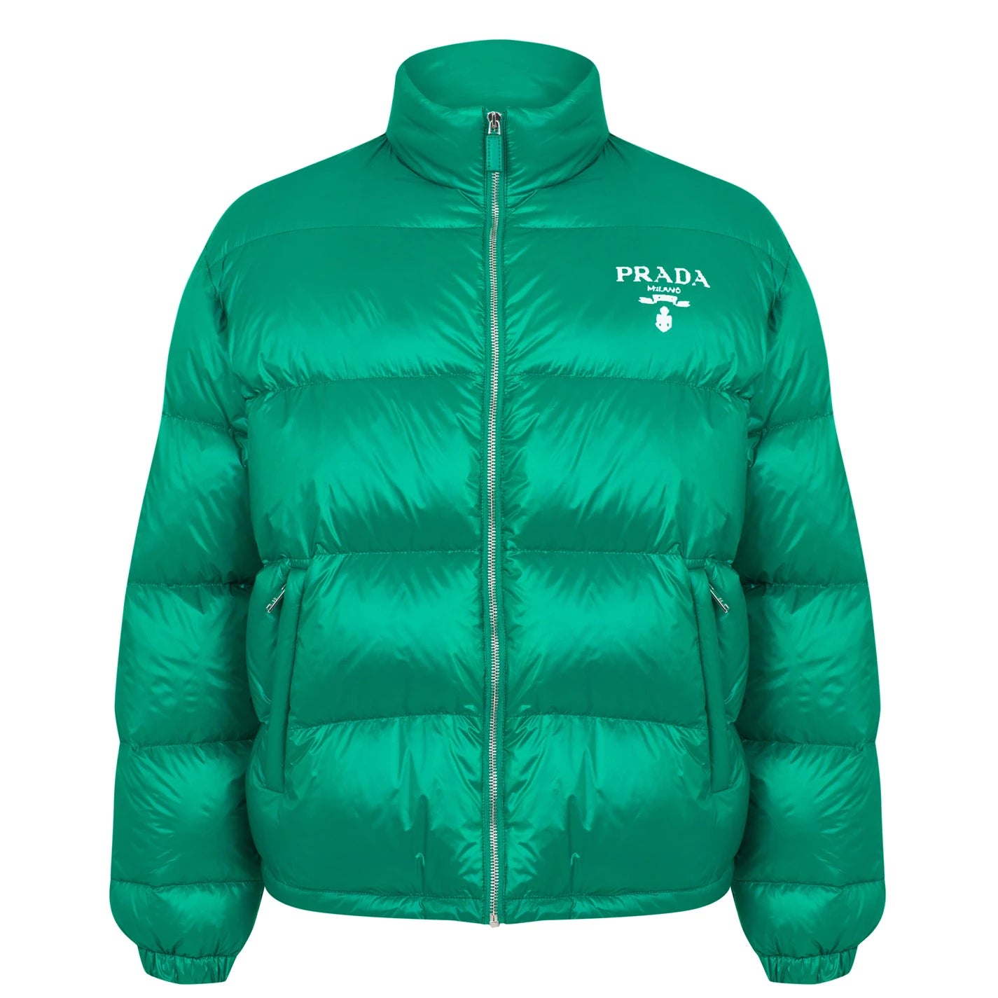 Prada Nylon Bomber Jacket Green