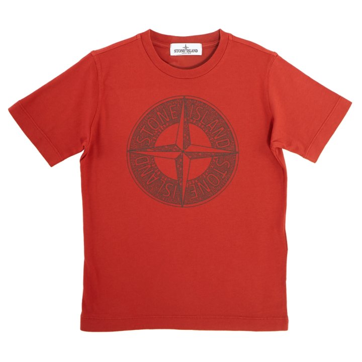 Stone Island Boys Logo T Shirt Red