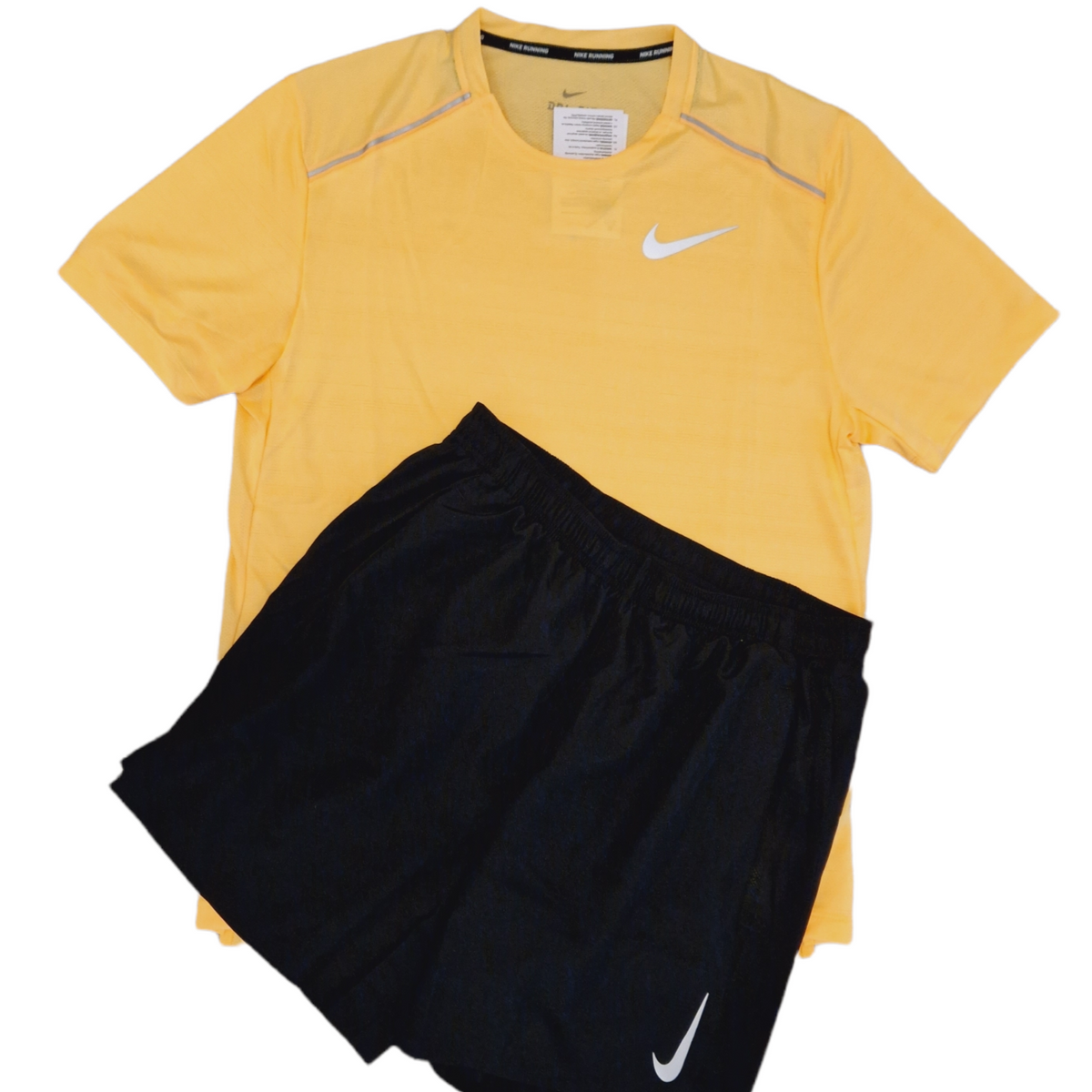 Nike Dri Fit Shorts Set Yellow Black