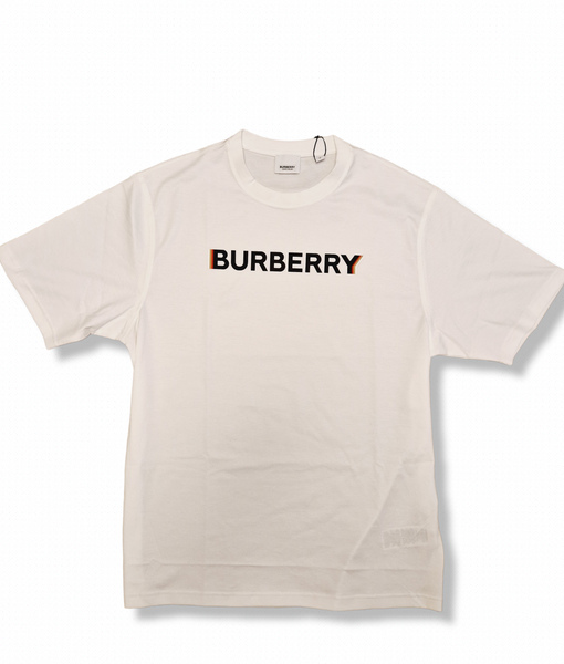 Burberry double logo t shirt hot sale