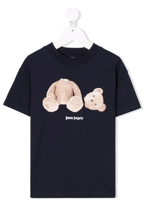 Kids Palm Angels Teddy Bear T Shirt Navy