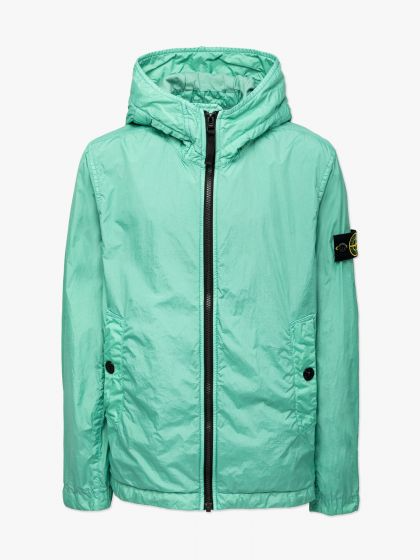 Kids Stone Island Windbreaker Jacket Lime