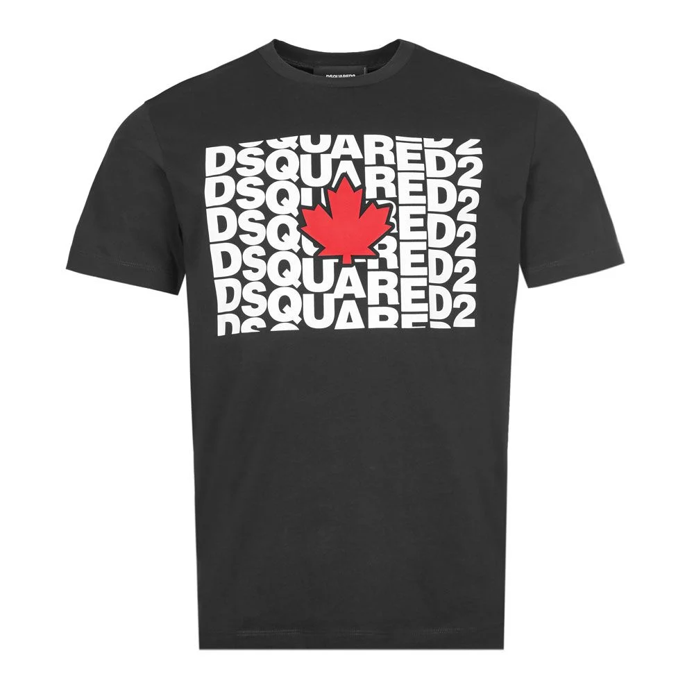 DSquared2 D2 Leaf T-Shirt Black