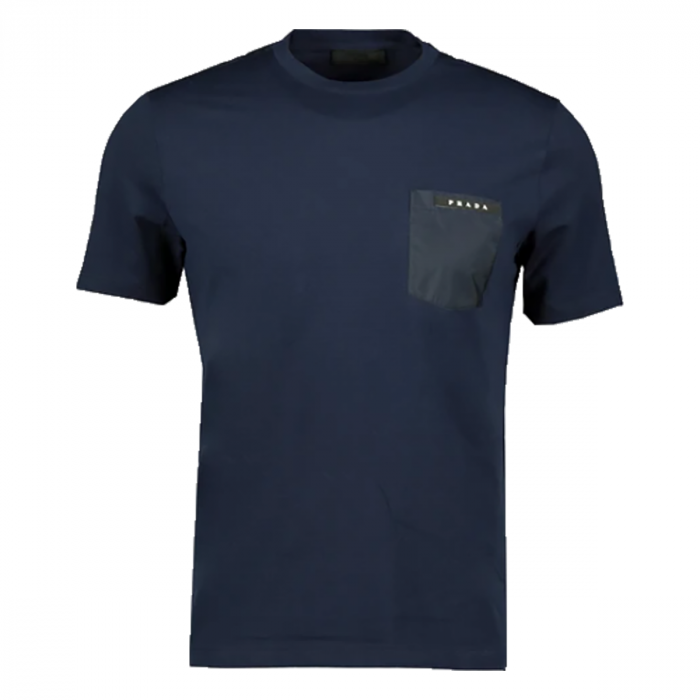 Prada Pocket Logo T shirt Navy