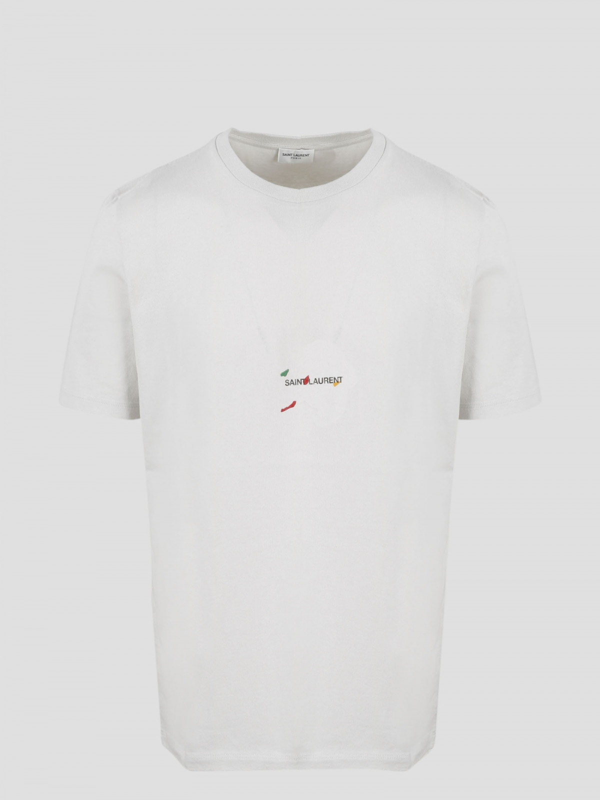 Saint laurent Paint Logo T Shirt Off White