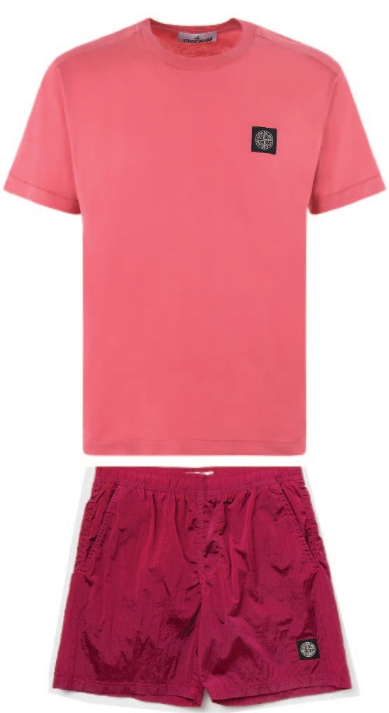 Stone Island Shorts Set Pink