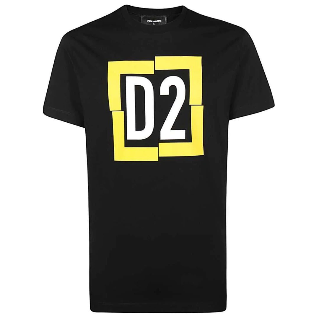 DSquared2 D2 T-Shirt Black/Yellow