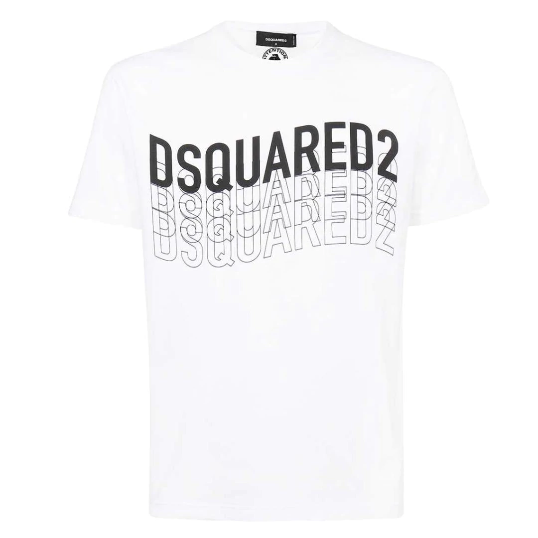 DSquared2 Wave Logo T-Shirt White