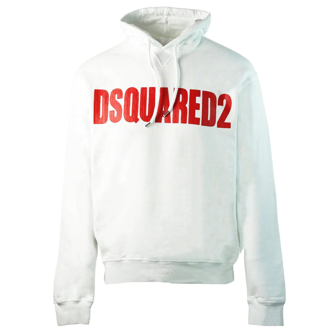 Dsquared Logo Hoodie White