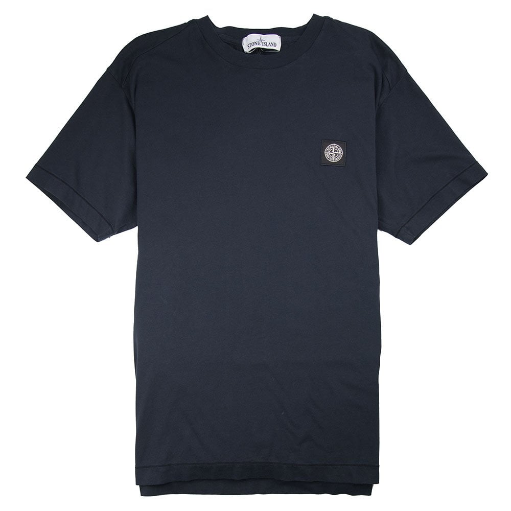 Stone Island Boys Patch T Shirt Navy